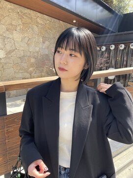 エースハバナ 渋谷(1 HAVANA) 丸みショート/地毛風カラー/オリーブアッシュ