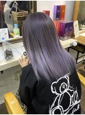 バレイヤージュ/ハイライト/ショコラベージュ/パープル