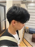 おしゃれメンズ カジュアル センターパート