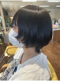 黒髪/ショートウルフ/外ハネ