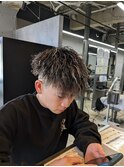 ツイストパーマ×ハイライト