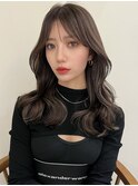 前髪 こなれミディ イメチェン ウェーブパーマ 韓国マッシュ