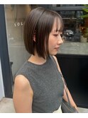 mini bob×olive beige