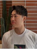 大人ツーブロック アップバング