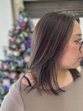 クロップ エス 茅ヶ崎本店(crop es) グレイ　パープルカラー