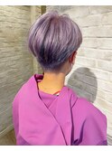 ラベンダー×刈り上げハンサムショート(YUKI)
