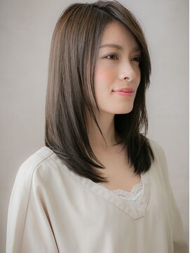 カバーヘアアンドスパ ブリス 浦和(COVER HAIR&SPA bliss) 大人美人ダークグレージュ小顔セミロングレイヤーX浦和30代40代