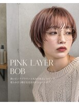 ヘア セラヴィ 城南(hair C'est La Vie)&nbsp;ピンクレイヤーボブ