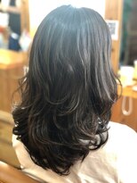 ララテラス(LaLa Terrace)&nbsp;ブルーブラック×大人かわいいふんわりセミディ