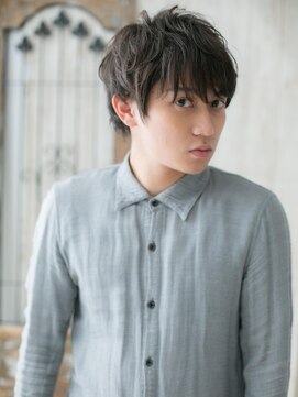 メンズヘア ビーセカンド 草加店(MENS HAIR B-2) ラフ感で遊ぶ!サイドパート無造作ショートB(草加)(メンズ)