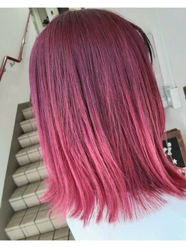 ヘアーメイク トレコローリ(hair make trecolori) 【trecolori津田沼】カシスピンク