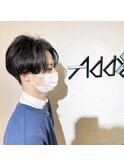 韓国　韓国風　韓国ヘア　センターパート　メンズカット