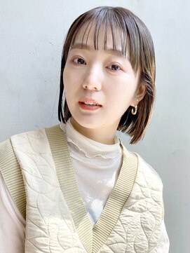 アルバム 銀座(ALBUM GINZA) 外はねボブ_くびれヘアビタミンカラーメルティカラー_48857