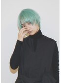 ハイトーンマッシュウルフホワイトベージュブリーチ抜きっぱなし