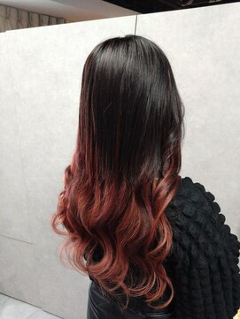 ニーナ ビューティーサロン(NINA Beauty Salon) #プルエクステ#グラデーション#レッド