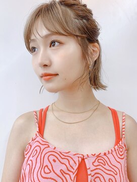 サンドシーン(sand scene) 20代30代40代丸みショートボブマッシュ前下がりレイヤー
