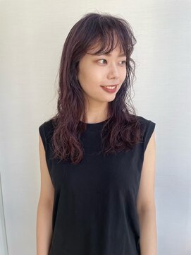 ガリカ 博多(Gallica) 【石河安奈】セミロングパーマ薄めバング