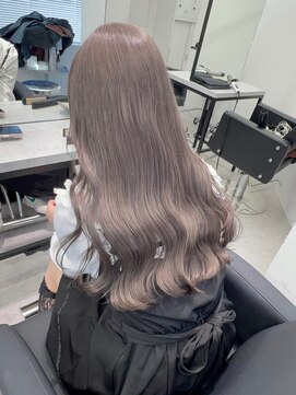 ペレ 栄店(PELE) デザインカラー/レイヤーカット/ウェットヘア/オリーブベージュ