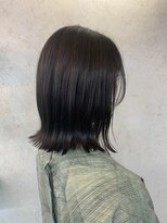 ビスクヘアデザイン(bisq hair design)&nbsp;外はねボブ　きりっぱなし　韓国風　髪質改善トリートメント