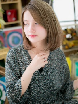 カバーヘア イヴ 戸頭店(COVER HAIR EVE) オリーブカラーで大人かわいいツヤ髪ボブディh3志木20代30代40代