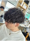 波巻きスパイラルパーマメンズマッシュパーマツイストパーマ