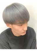 マッシュ×プラチナシルバーカラー