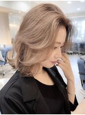 くすみベージュ/韓国風巻き/姫カットレイヤー/ショートボブ★57