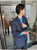 メンズ センターパート 耳掛け