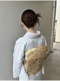 お呼ばれヘア　カチモリシニヨン