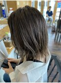 オリーブベージュ×外ハネ/カーキベージュ 20代30代40代
