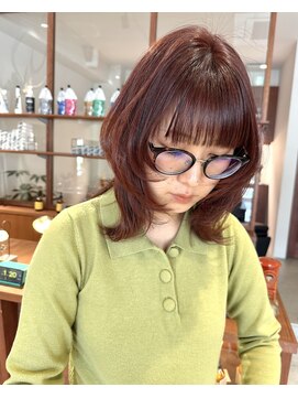 ウツギ(UTSUGI) ブリーチなしカラー×レイヤースタイル