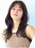 【Gallica】透明感オリーブベージュ/顔周りレイヤー/透け感