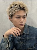 スパイキーショート/ブロンド/ブリーチカラー/抜きっぱなし