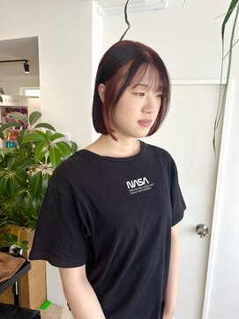 オーシャン(Ocean) 【OceanHair&Life田中愛梨】切りっぱなしボブ/デザイン/ブリーチ