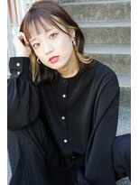 ユラギフロムユイマァル 水島店(YURAGI from YUIMARL)&nbsp;20代30代ミディアムレイヤーブリーチ岡山インナーカラー