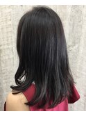 ダークアッシュ艶カラー