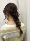 編み込みダウンスタイル