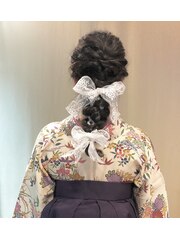 【下北沢＊I'll b hair＊】袴に似合う編みおろしリボンアレンジ