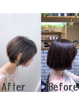 アヴァロン(AVALON) 30、40代にオススメ！絶壁解消丸みショート×イルミナカラー