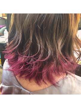 ビヨンドイー(beyond E) 裾カラーラズベリーピンク