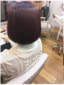 ヘアメイクゼロ 坂戸駅前店(hairmake zero) スペクトラムカラーレッド×エドルピンク