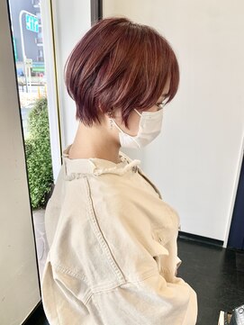 アルコイリスバイドールヘアー(ARCOIRIS by Dollhair) ショートマッシュ暖色系カラーぱっつんボブミニボブ髪質改善大阪