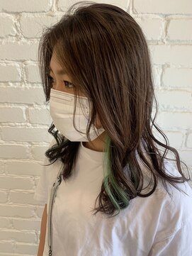 ヴァンカウンシル 春日井店(VAN COUNCIL) インナーカラーエメラルドグリーン