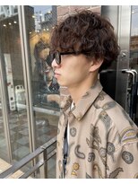 爽やかメンズパーマ　ニュアンスパーマ　メンズカット
