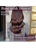 【京都美容室】20代 30代　艶髪カラー　ローズピンクブラウン