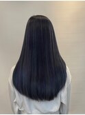 ブルーカラーパープルハイライト◎艶カラー