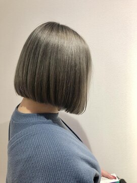 ネオヘアー 曳舟店(NEO Hair) ぱつっとボブ×シルバーカラー/ぷつっとカット/ダブルカラー曳舟