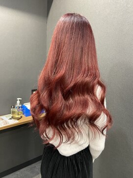 ボアップ(boappu) #レッドカラー#巻き髪#ロングヘア