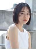 ショートボブ ミニボブ シースルーバング【天神/今泉】