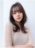  顔周り似合わせレイヤーカット 大人かわいい 前髪あり